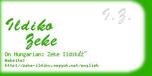 ildiko zeke business card